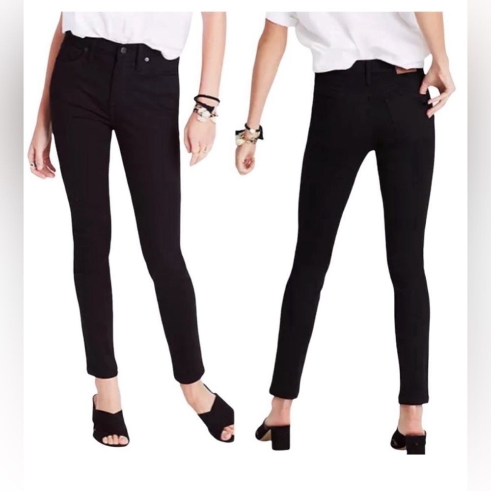 Madewell 9” Women's Size 29 Tall Long Washed Black High Rise Zip Skinny Jeans